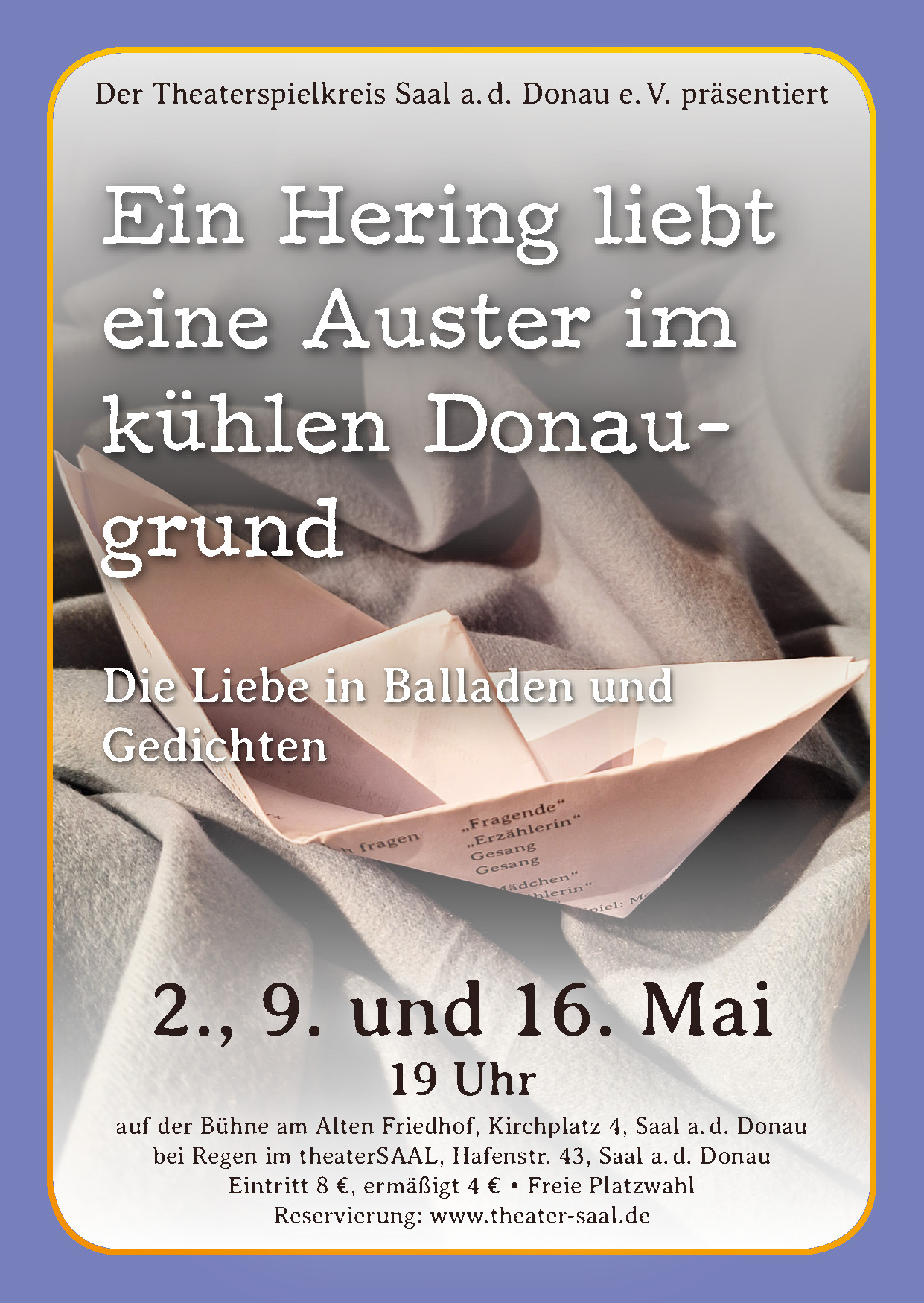 Plakat zu ‚Ein Hering liebt eine Auster im kühlen Donaugrund‘